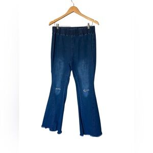 Vintage Elastic Waist Bell Bottom Jeans XL
